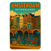 Retro Amsterdam Nederland Magneet (Verticaal)