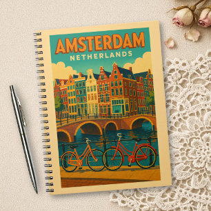 Retro Amsterdam Nederland Notitieboek