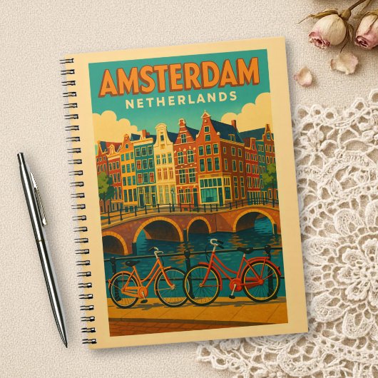 Retro Amsterdam Nederland Notitieboek