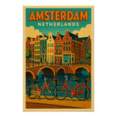 Retro Amsterdam Nederland Perfect Poster (Voorkant)