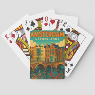 Retro Amsterdam Nederland Pokerkaarten