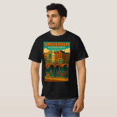 Retro Amsterdam Nederland T-shirt (Voorkant volledig)