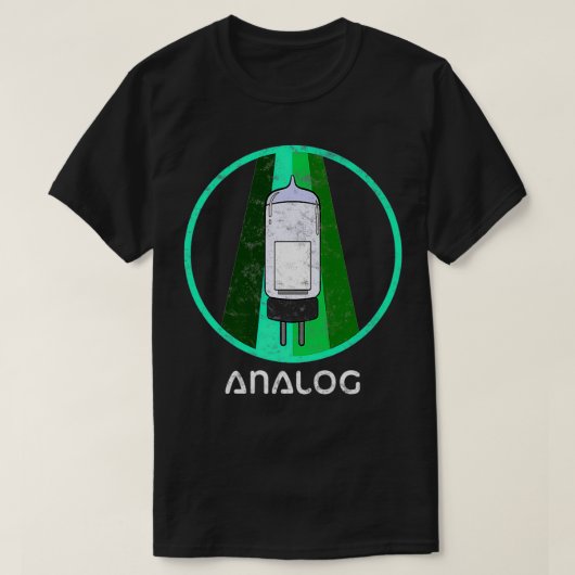 Retro Analog Audio Design 70s Vacuum Tube Premium T-shirt (Design voorkant)