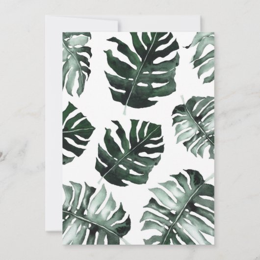 Retro Ananas Luau Oerwoud Groen Verjaardag Kaart (Achterkant)