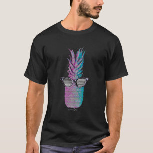 Retro ananas met zonnebril met zomerse Vibe T-shirt
