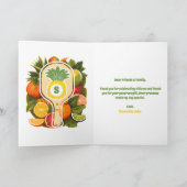 Retro Ananas Pickleball Bruiloft Feest Foto Bedankkaart (Binnen)