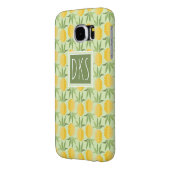 Retro-ananassen | Monogram Case-Mate Samsung Galaxy Hoesje (Achterkant Links)