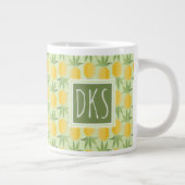 Retro-ananassen | Monogram Grote Koffiekop (Rechts)