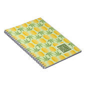 Retro-ananassen | Monogram Notitieboek (Rechterzijde)