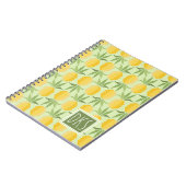 Retro-ananassen | Monogram Notitieboek (Linkerzijde)