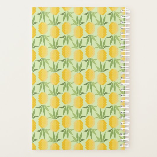 Retro-ananassen | Monogram Planner (Achterkant)