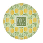 Retro-ananassen | Monogram Snijplank (Voorkant)