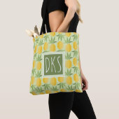 Retro-ananassen | Monogram Tote Bag (Dichtbij)