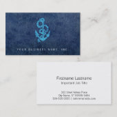 Retro Anchor met Rope op Waterverf was Visitekaartje (Voorkant / Achterkant)