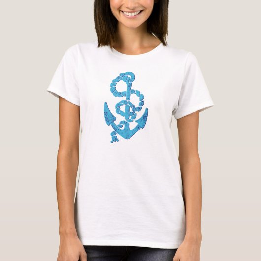 Retro Anchor met Rope T-shirt (Voorkant)
