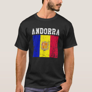 Retro  Andorra Flag Andorra Roots T-shirt