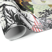 RETRO ANGEL CHRISTMAS COLLAGE Wrapping Paper Cadeaupapier (Rol Hoek)