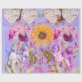 RETRO ANGEL Valentijnsdag GIFT Wrapping Paper Cadeaupapier (Vlak)