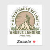 Retro Angels Landing Hike Sunset T-shirt Sticker (Vel)