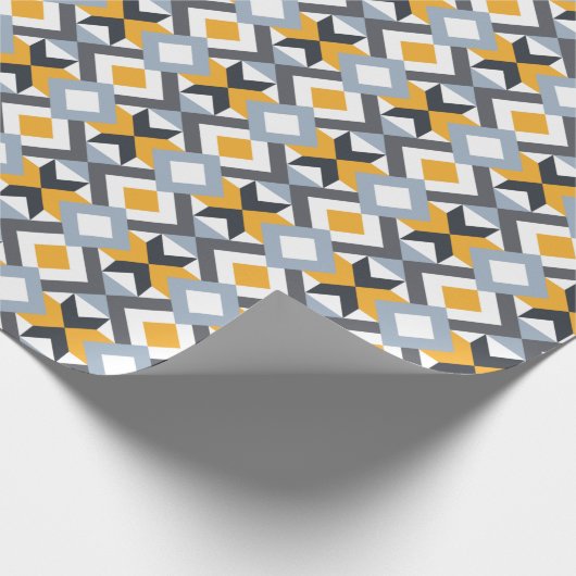 Retro Angles Abstract Geometric Pattern Cadeaupapier (Hoek)