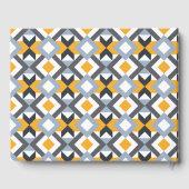 Retro Angles Abstract Geometric Pattern Gastenboek (Achterkant)