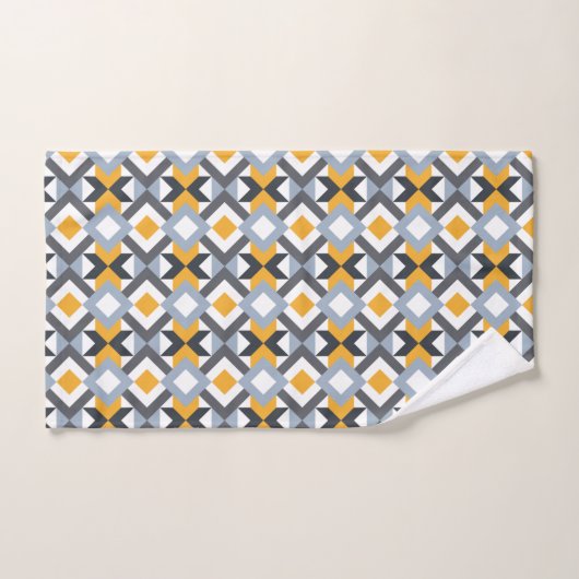 Retro Angles Abstract Geometric Pattern Handdoek (Handdoek)