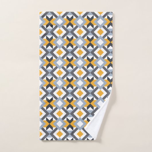 Retro Angles Abstract Geometric Pattern Handdoek (Handdoek)