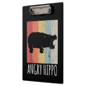 Retro Angry Hippo -  Hippopotamus Klembord (Links)