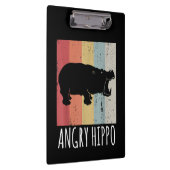 Retro Angry Hippo -  Hippopotamus Klembord (Rechts)