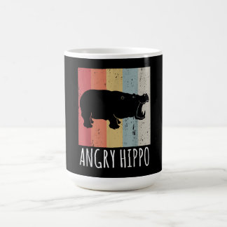 Retro Angry Hippo -  Hippopotamus Magische Mok