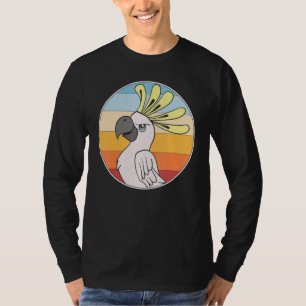 Retro Animal Bird Tropical Parrot Cute Cockatau T-shirt