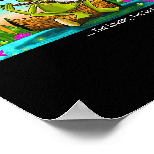 Retro Animal Funny Quote The Lovers The Dreamer An Poster (Hoek)