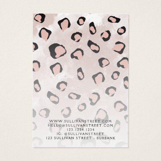 Retro Animal Print Earings Display Kaart (Achterkant)