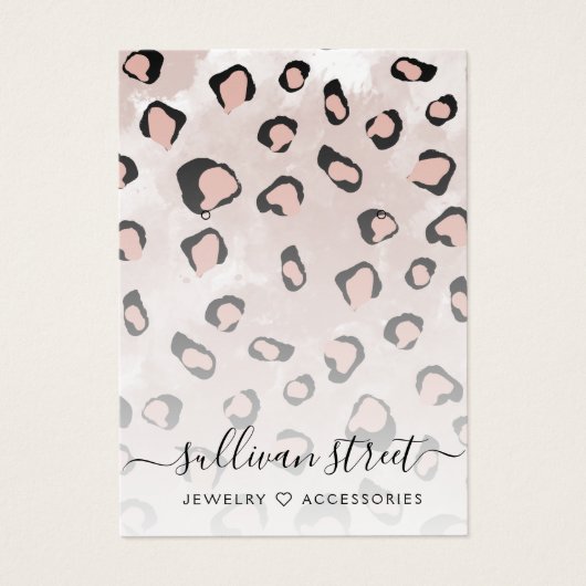 Retro Animal Print Earings Display Kaart (Voorkant)