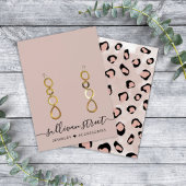 Retro Animal Print Earings Display Kaart
