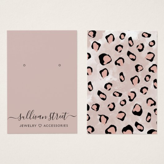 Retro Animal Print Earings Display Kaart (Voorkant /achterkant)