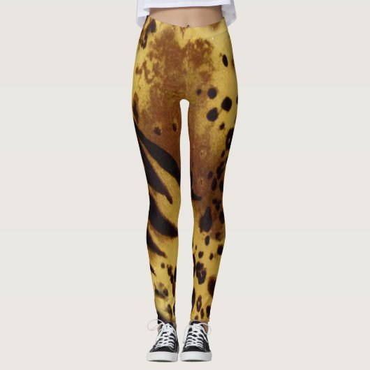 Retro Animal Print Lounge Leggings (Voorkant)