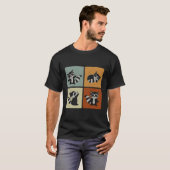 Retro Animal Racoon T-shirt (Voorkant volledig)