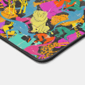 Retro Animal Silhouettes Patroon Bureaumat (Hoek)