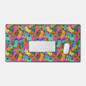 Retro Animal Silhouettes Patroon Bureaumat (Keyboard & Muis)
