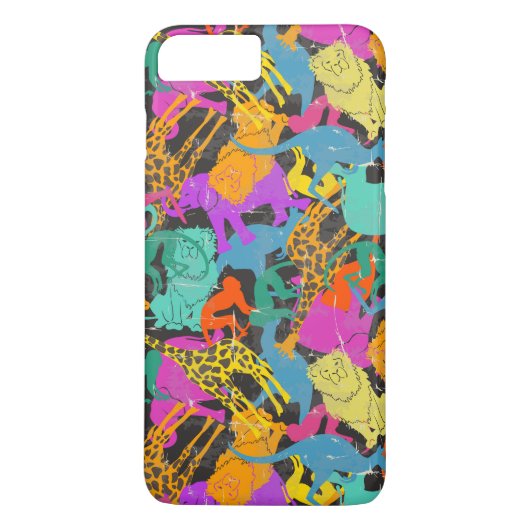 Retro Animal Silhouettes Patroon Case-Mate iPhone Case (Achterkant)