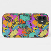 Retro Animal Silhouettes Patroon Case-Mate iPhone Case (Achterkant (horizontaal))