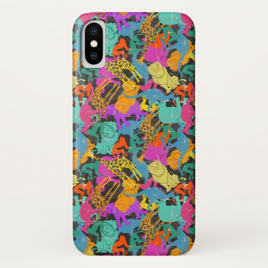 Retro Animal Silhouettes Patroon Case-Mate iPhone Case (Achterkant)