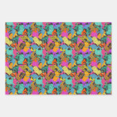 Retro Animal Silhouettes Patroon Inpakpapier Vel (Voorkant)