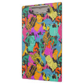 Retro Animal Silhouettes Patroon Klembord (Links)
