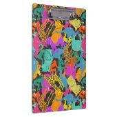 Retro Animal Silhouettes Patroon Klembord (Rechts)