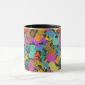 Retro Animal Silhouettes Patroon Mok (Midden)