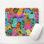 Retro Animal Silhouettes Patroon Muismat (Met muis)