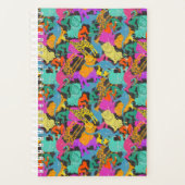 Retro Animal Silhouettes Patroon Planner (Voorkant)