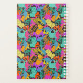 Retro Animal Silhouettes Patroon Planner (Achterkant)